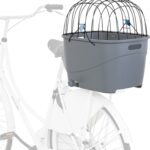 Trixie Fietsmand Voor Bagagedrager Met Draadkoepel Kunststof Grijs - 46 x 36 x 47 cm