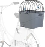 Trixie Fietsmand Voor Bagagedrager Met Draadkoepel Kunststof Grijs - 46 x 36 x 47 cm