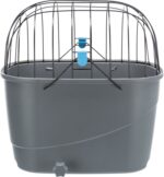 Trixie Fietsmand Voor Bagagedrager Met Draadkoepel Kunststof Grijs - 46 x 36 x 47 cm