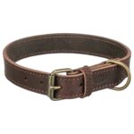 Trixie Halsband Hond Rustic Vetleer Donkerbruin - 27-34 x 1,8 cm