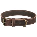 Trixie Halsband Hond Rustic Vetleer Donkerbruin - 27-34 x 1,8 cm