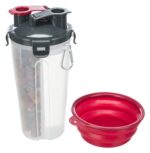 Trixie Waterfles / Voerfles Inclusief Reisbak Kunststof / Silicone - 2 x 350 ml 11 x 11 x 23 cm