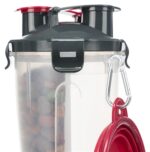 Trixie Waterfles / Voerfles Inclusief Reisbak Kunststof / Silicone - 2 x 350 ml 11 x 11 x 23 cm