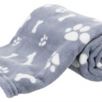 Trixie Hondendeken Kenny Fleece Bot / Pootjes Blauw - 75 x 50 cm