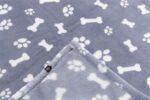 Trixie Hondendeken Kenny Fleece Bot / Pootjes Blauw - 75 x 50 cm