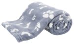 Trixie Hondendeken Kenny Fleece Bot / Pootjes Blauw - 100 x 75 cm
