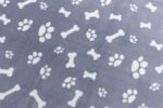 Trixie Hondendeken Kenny Fleece Bot / Pootjes Blauw - 100 x 75 cm