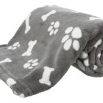 Trixie Hondendeken Kenny Fleece Bot / Pootjes Grijs - 75 x 50 cm