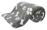Trixie Hondendeken Kenny Fleece Bot / Pootjes Grijs - 100 x 75 cm