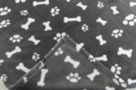 Trixie Hondendeken Kenny Fleece Bot / Pootjes Grijs - 100 x 75 cm