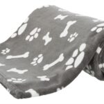 Trixie Hondendeken Kenny Fleece Bot / Pootjes Grijs - 150 x 100 cm