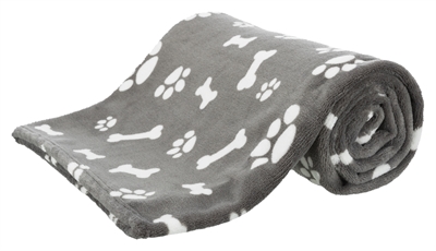 398715.jpg Trixie Hondendeken Kenny Fleece Bot / Pootjes Grijs - 150 x 100 cm