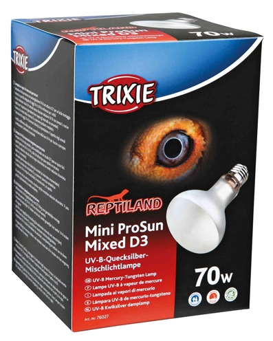 Trixie Reptiland Mini Prosun Mixed D3 Uv-B Lamp Zelfstartend - 70 Watt 8 x 8 x 10,8 cm