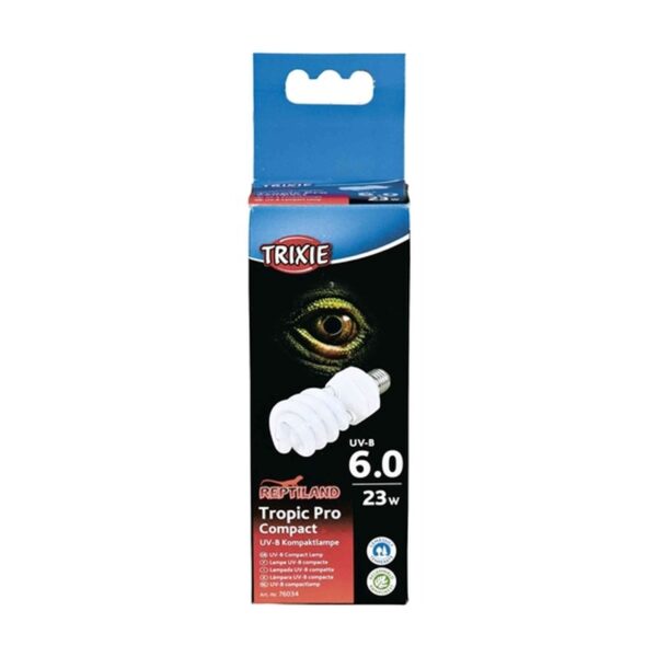 Trixie Reptiland Tropic Pro Compact 6.0 Uv-B Lamp - 23 Watt 6 x 6 x 15,2 cm