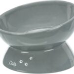Trixie Voerbak Kat Xxl Keramiek Verhoogd Grijs - 350 ml 17 cm