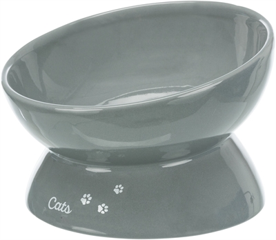 Trixie Voerbak Kat Xxl Keramiek Verhoogd Grijs - 350 ml 17 cm