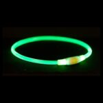 Trixie Lichtgevende Halsband Usb Flash Light Oplaadbaar Tpu Groen - 40 x 0,8 cm