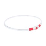 Trixie Lichtgevende Halsband Usb Flash Light Oplaadbaar Tpu Rood - 65 x 0,8 cm
