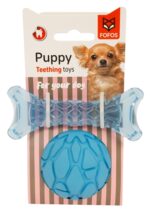 Fofos Puppy Bot En Bal Blauw - 11 x 4,5 x 2 cm / 7 x 7 x 7 cm