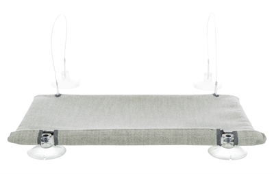 Trixie Kattenmand Hangmat Raam Velours Grijs - 50 x 30 cm