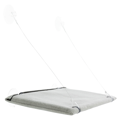 Trixie Kattenmand Hangmat Raam Velours Grijs - 50 x 30 cm