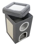 Trixie Krabpaal Cat Tower Saul Grijs - 39 x 39 x 64 cm