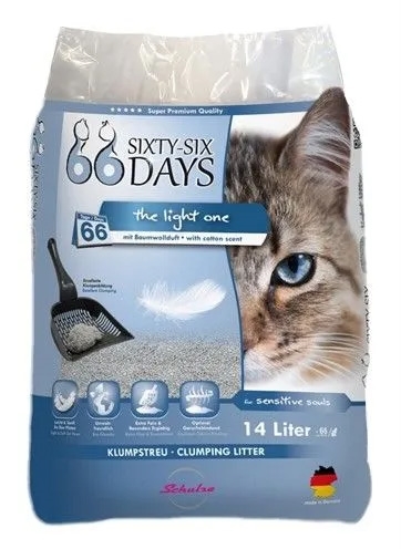 66 Days Cotton Light Kattenbakvulling - 14 l
