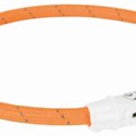 Trixie Lichtgevende Halsband Hond Flash Usb Tpu / Nylon Oranje - 45 x 0,7 cm