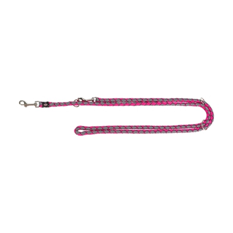 HuisdierXL VDM 402524 image derivative v1 Trixie Hondenriem Cavo Verstelbaar Fuchsia / Grijs - 200 x 1,2 cm