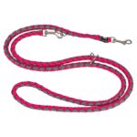 Trixie Hondenriem Cavo Verstelbaar Fuchsia / Grijs - 200 x 1,2 cm