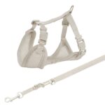Trixie Junior Puppytuig Soft Met Riem Lichtgrijs - 26-34 x 1 cm / 2 Mtr