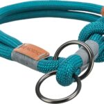 Trixie Halsband Hond Be Nordic Halfslip Petrol / Lichtgrijs - 55 x 1,3 cm