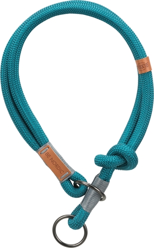 Trixie Halsband Hond Be Nordic Halfslip Petrol / Lichtgrijs - 55 x 1,3 cm