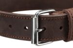 Trixie Halsband Hond Rustic Vetleer Donkerbruin - 37-44 x 2,5 cm