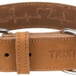 Trixie Halsband Hond Rustic Vetleer Heartbeat Bruin - 38-47 x 4 cm