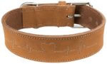 Trixie Halsband Hond Rustic Vetleer Heartbeat Bruin - 38-47 x 4 cm