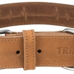 Trixie Halsband Hond Rustic Vetleer Heartbeat Bruin - 55-65 x 4 cm