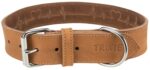 Trixie Halsband Hond Rustic Vetleer Heartbeat Bruin - 55-65 x 4 cm