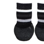 Trixie Hondensokken Anti-Slip Met Rubberlaag Rondom Zwart - M-L 2 stuks