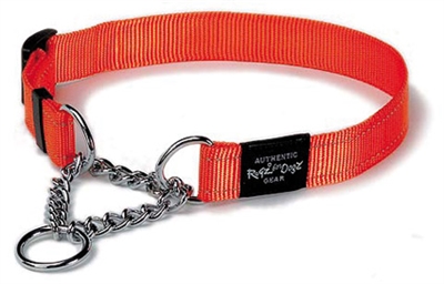 Rogz For Dogs Lumberjack Halfslip Halsband Oranje – 25 mm x 45-70 cm