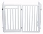 Trixie Hondenhek Met Deur Wit - 60-160 x 81 cm