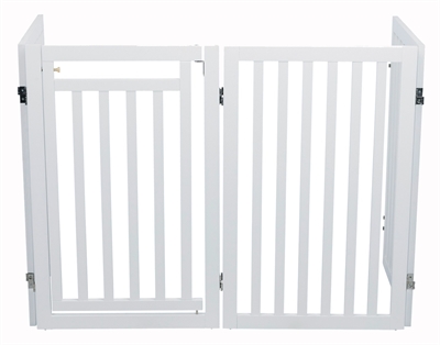 Trixie Hondenhek Met Deur Wit - 60-160 x 81 cm