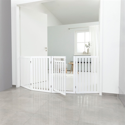 Trixie Hondenhek Met Deur Wit - 60-160 x 81 cm