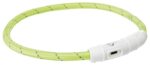 Trixie Lichtgevende Halsband Hond Flash Usb Tpu / Nylon Groen - 35 x 0,7 cm