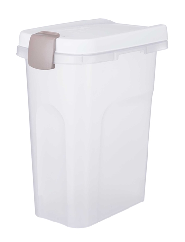 Trixie Voerton Luchtdicht Afsluitbaar Kunststof Transparant Wit / Wit - 15 l 22 x 34 x 41,5 cm