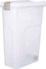 Trixie Voerton Luchtdicht Afsluitbaar Kunststof Transparant Wit / Wit - 40 l 26,5 x 44,5 x 61,5 cm