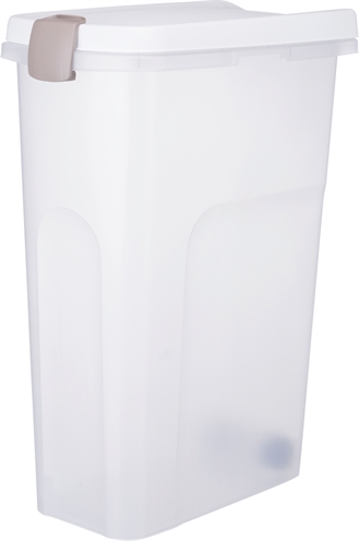 Trixie Voerton Luchtdicht Afsluitbaar Kunststof Transparant Wit / Wit - 40 l 26,5 x 44,5 x 61,5 cm