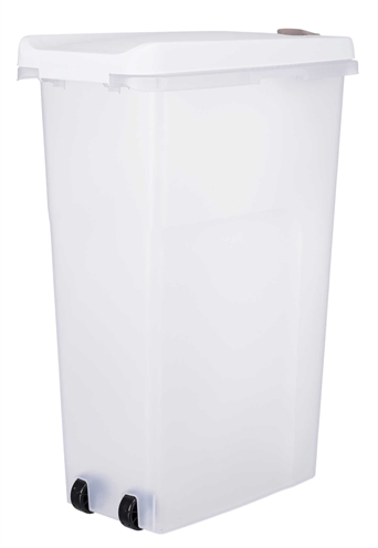 Trixie Voerton Luchtdicht Afsluitbaar Kunststof Transparant Wit / Wit - 40 l 26,5 x 44,5 x 61,5 cm