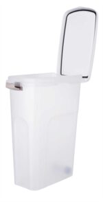 Trixie Voerton Luchtdicht Afsluitbaar Kunststof Transparant Wit / Wit - 40 l 26,5 x 44,5 x 61,5 cm