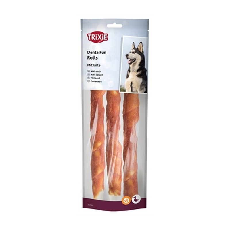 Trixie Denta Fun Duck Chewing Rolls - 28 cm 250 g
